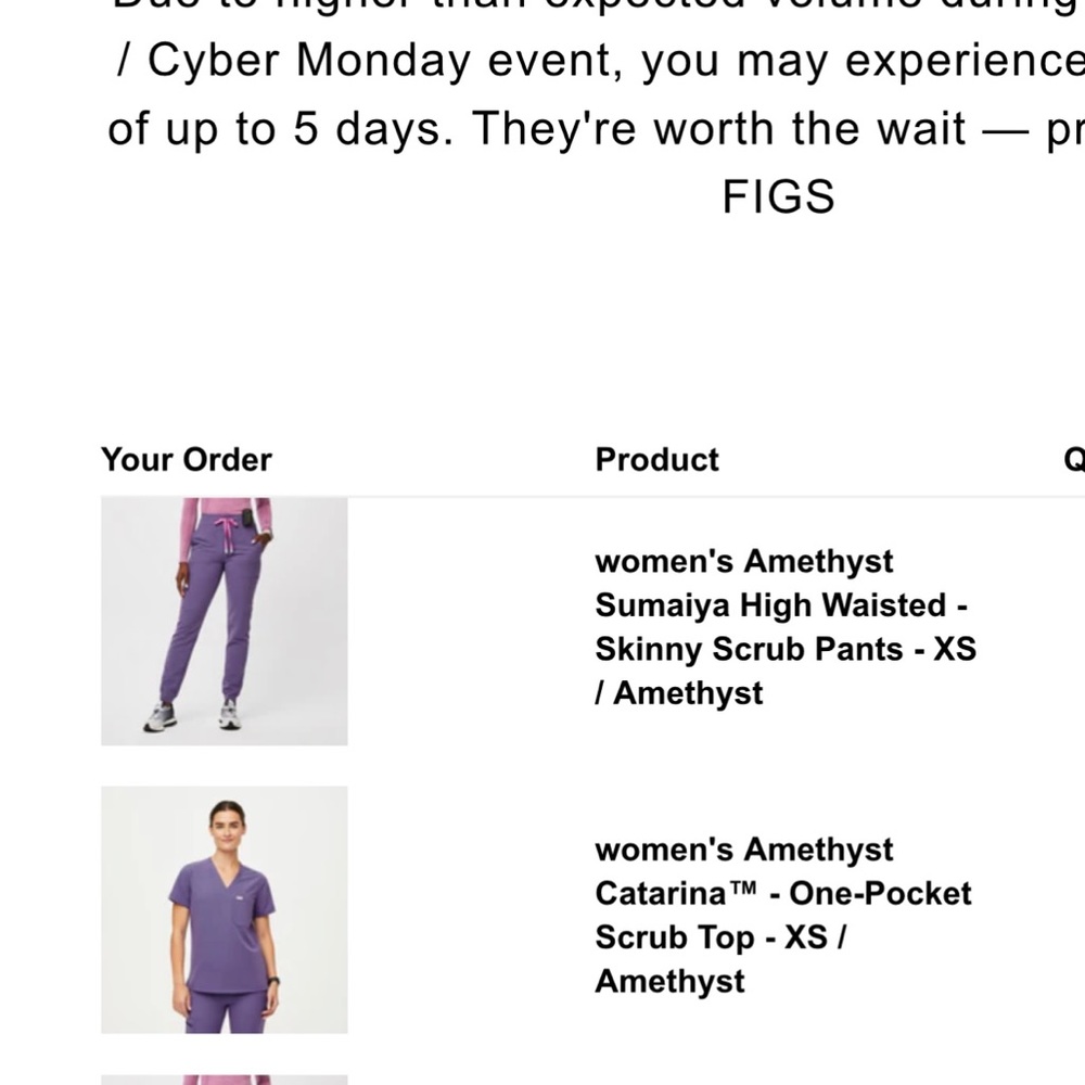 Figs xs pair of the amethyst sumaiya limited ed